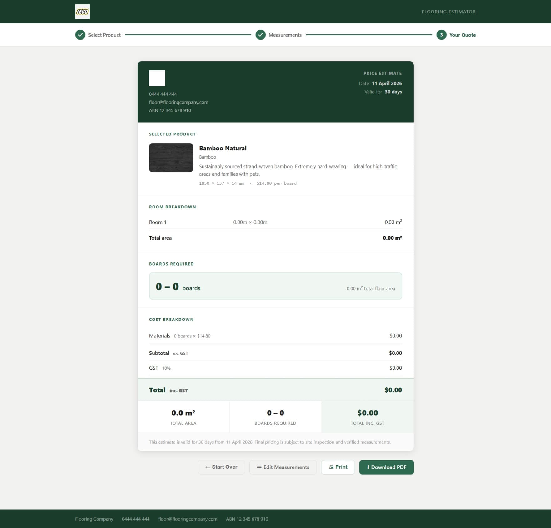 Flooring Price Estimator screenshot 3